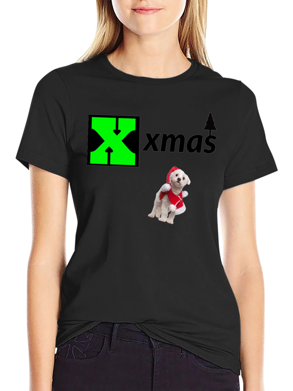 Xmas Dog Santa T-Shirt
