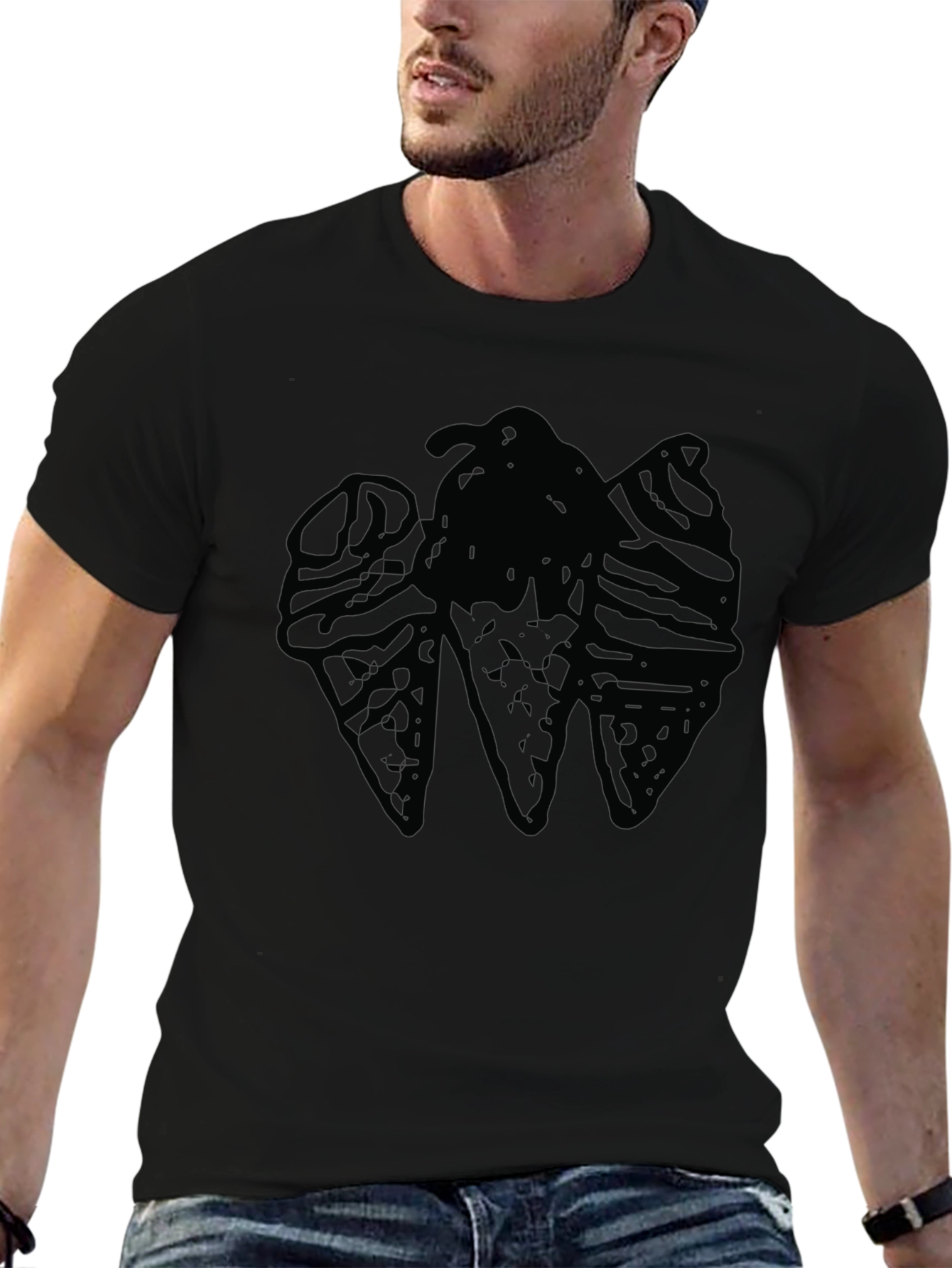Ice Cream Cone Graphic Tee - Black Casual T-Shirt