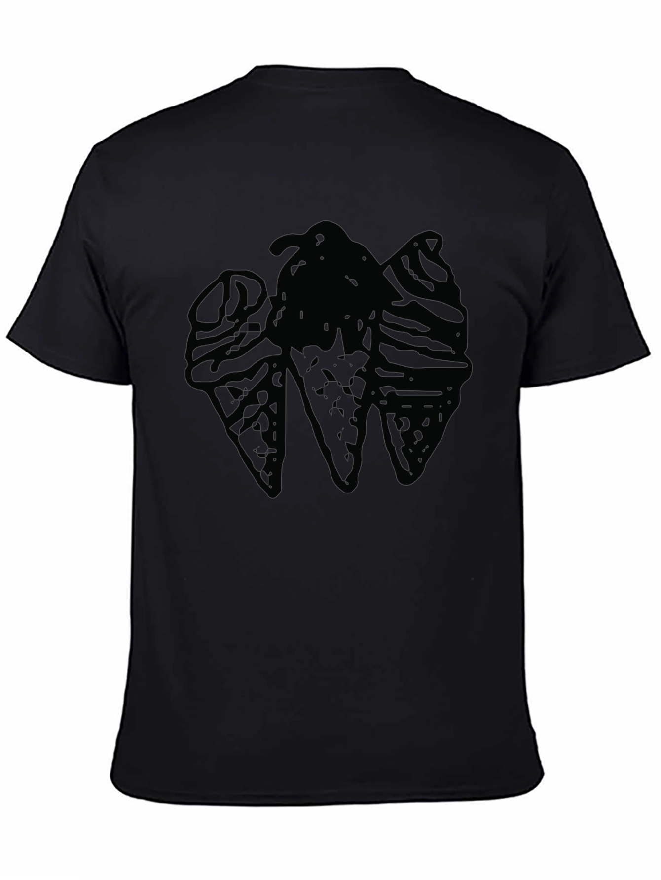 Ice Cream Cone Graphic Tee - Black Casual T-Shirt