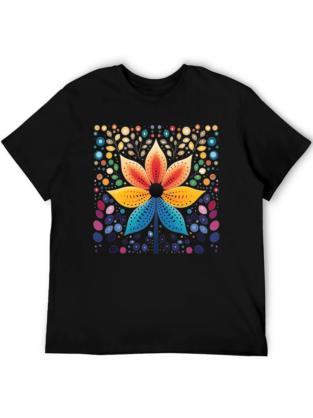 Floral Geometric Art Print T-Shirt