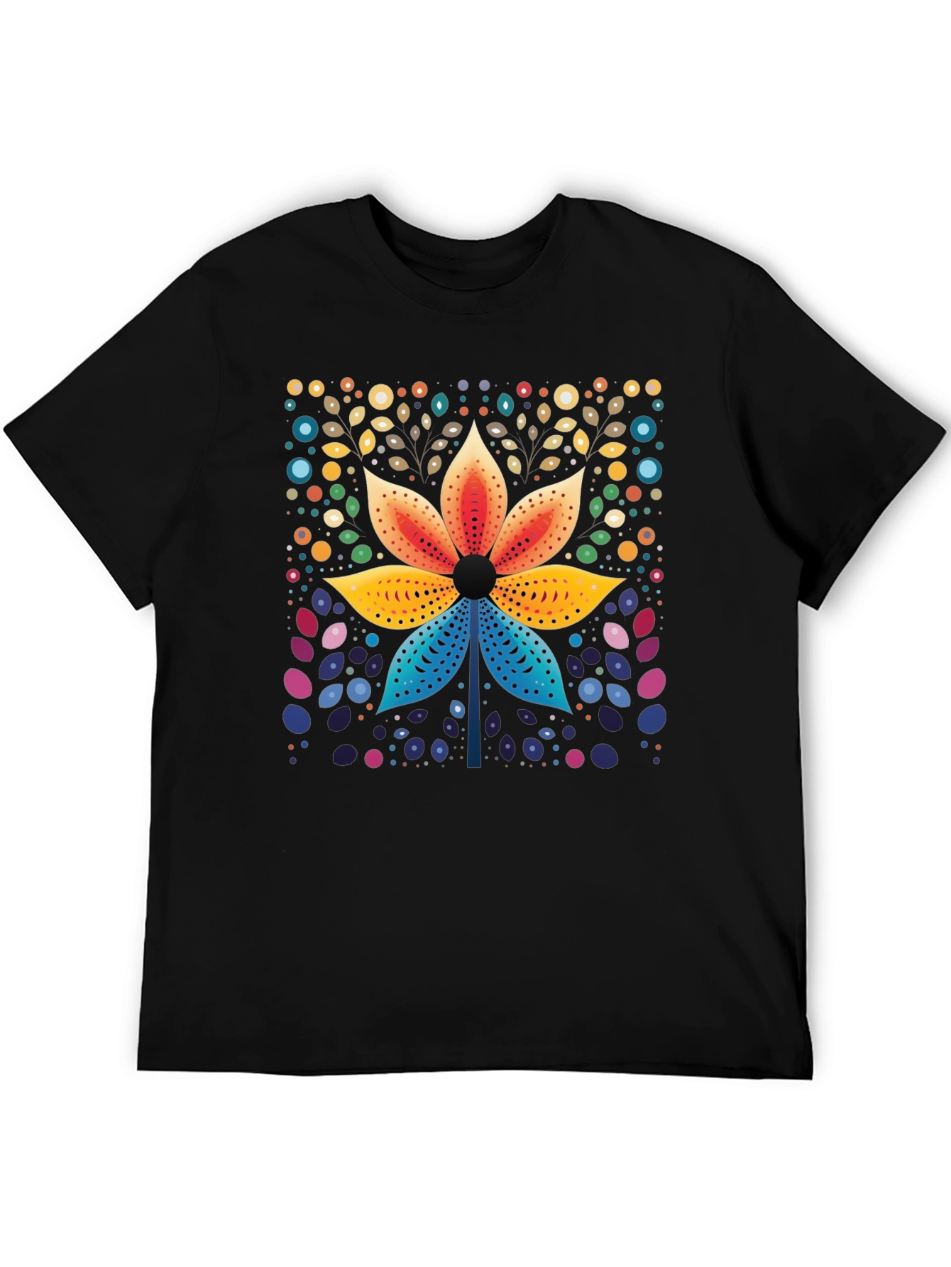 Floral Geometric Art Print T-Shirt