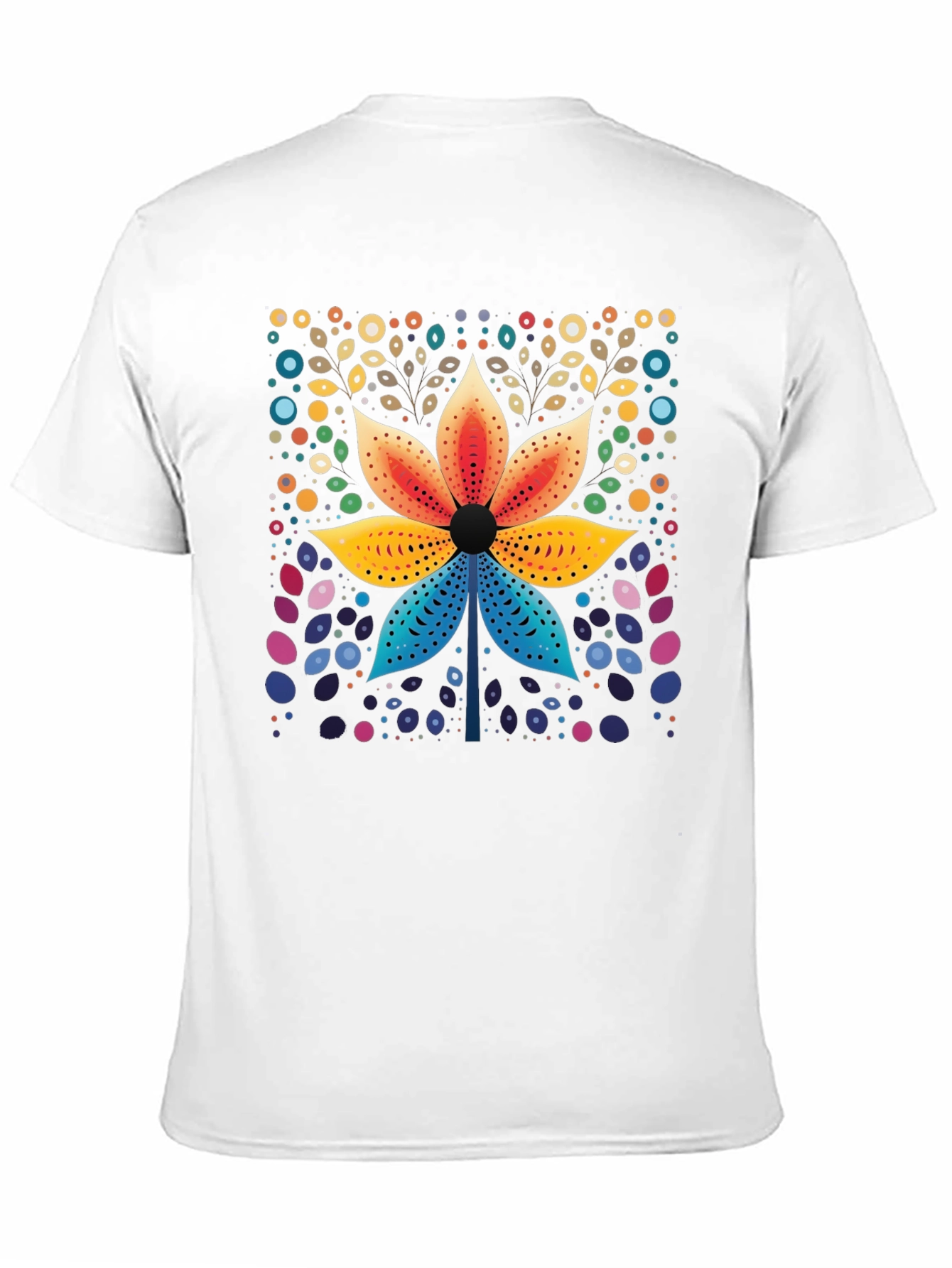Floral Geometric Art Print T-Shirt