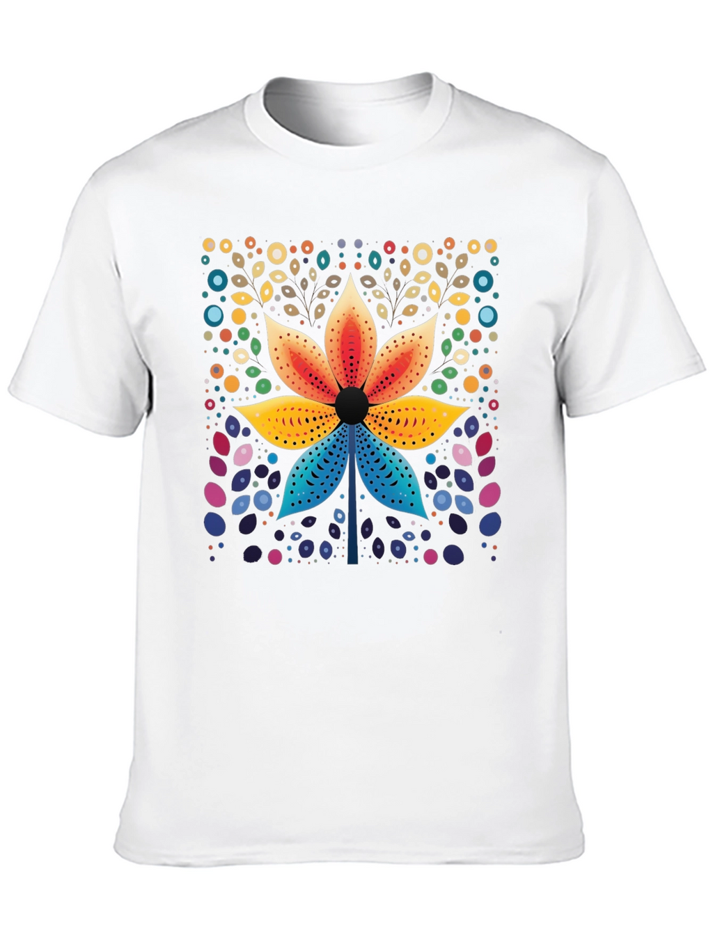 Floral Geometric Art Print T-Shirt