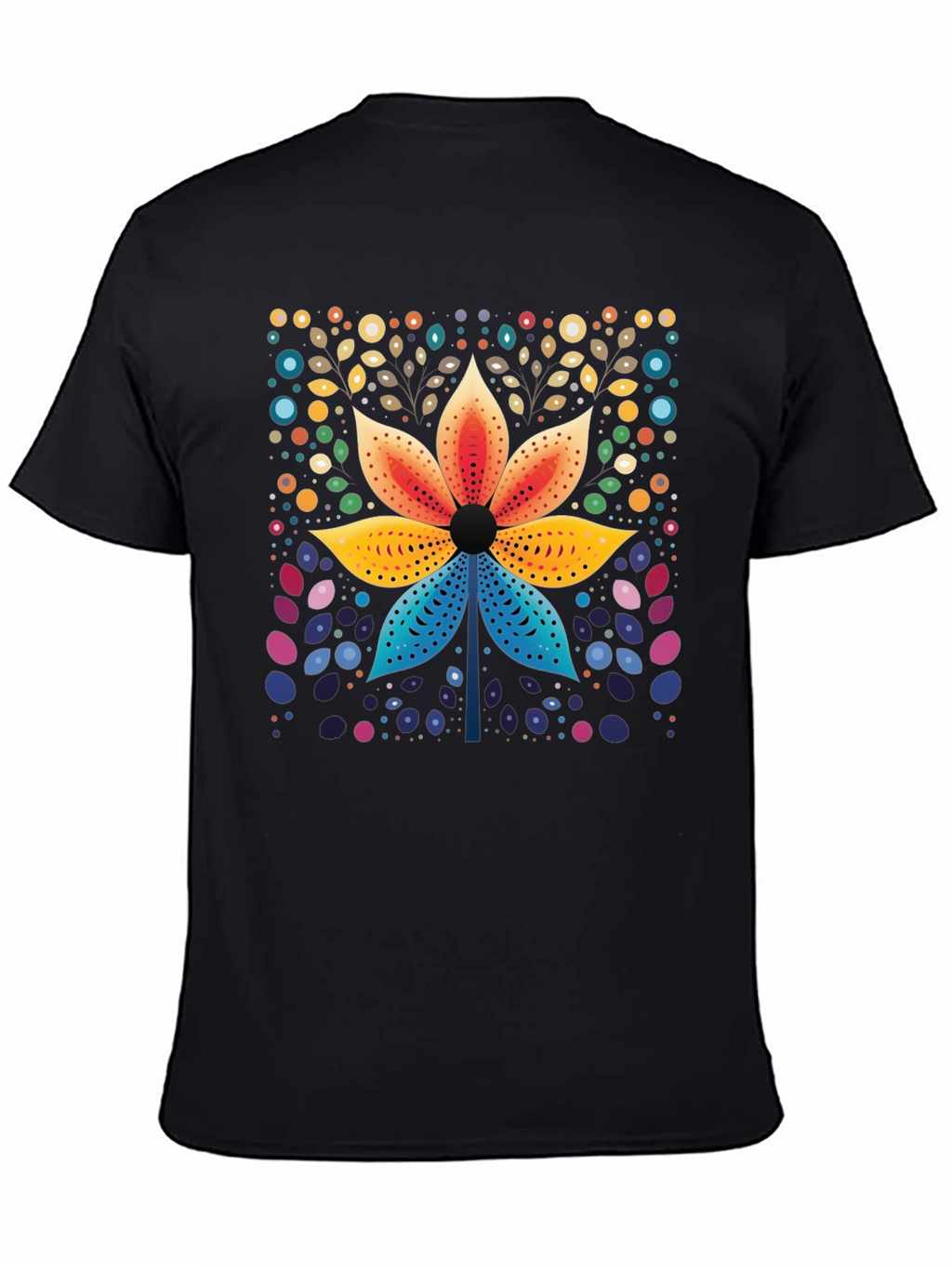 Floral Geometric Art Print T-Shirt