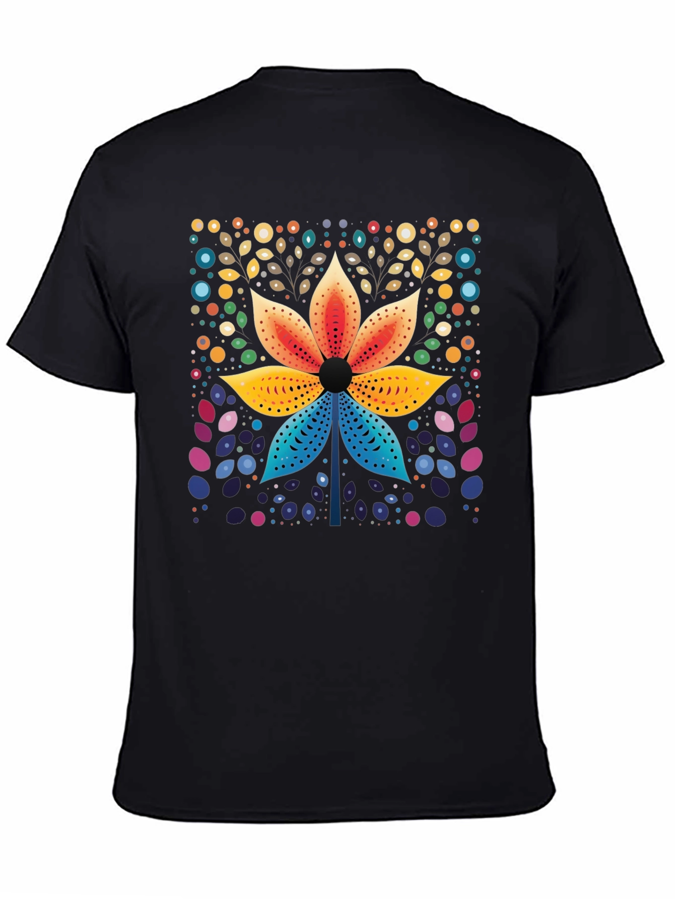 Floral Geometric Art Print T-Shirt