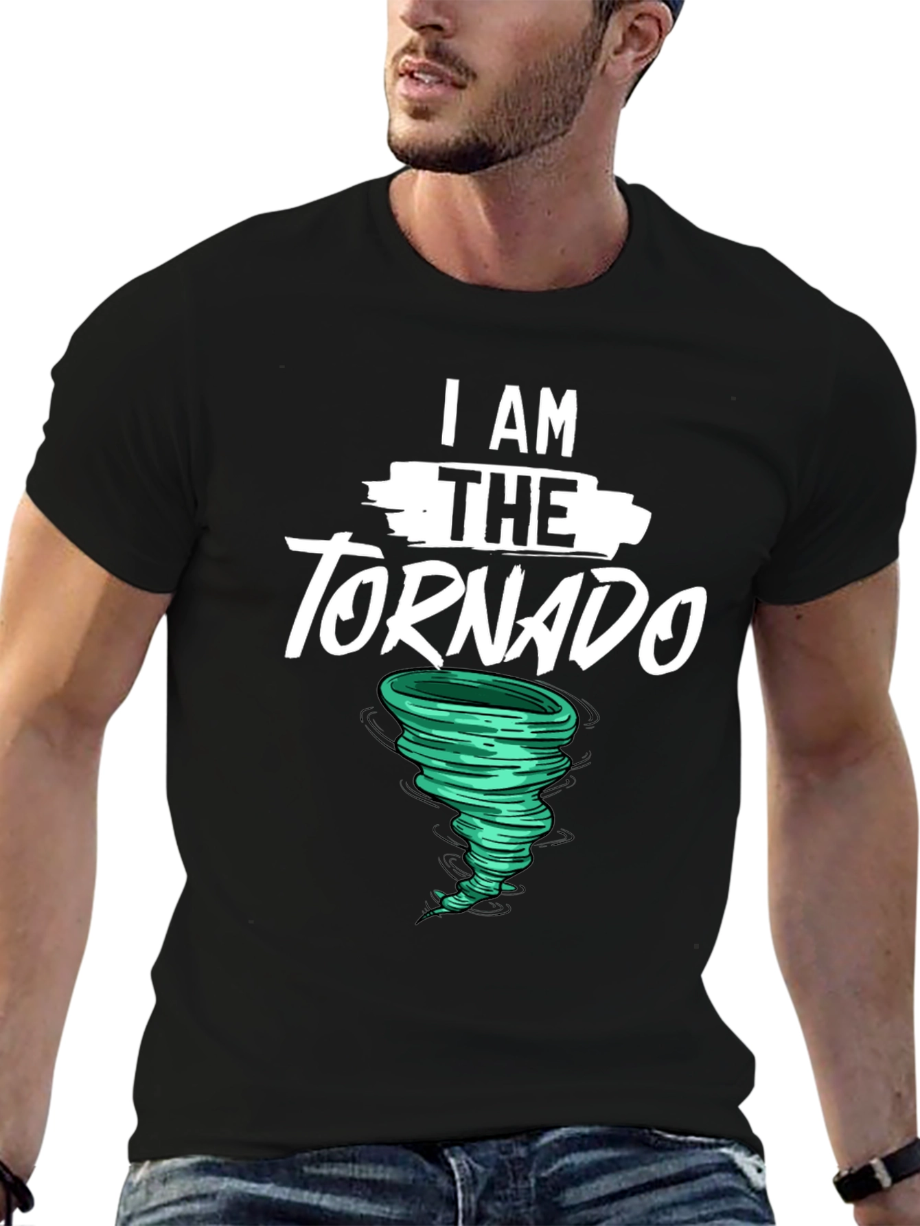 I AM THE TORNADO Graphic Tee - Black