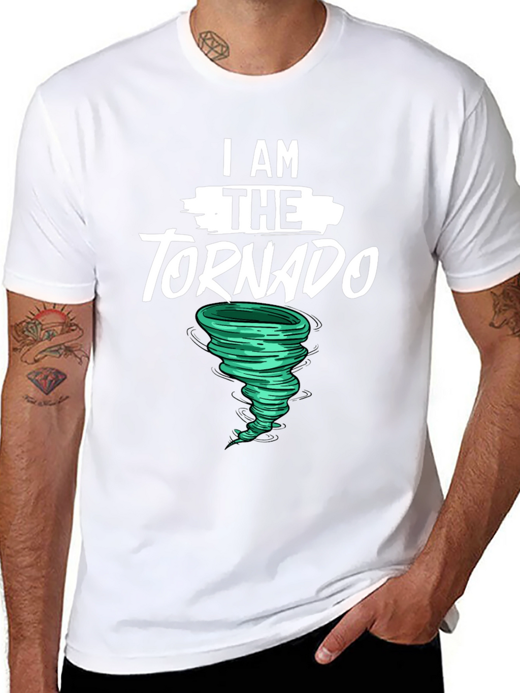 I AM THE TORNADO Graphic Tee - Black