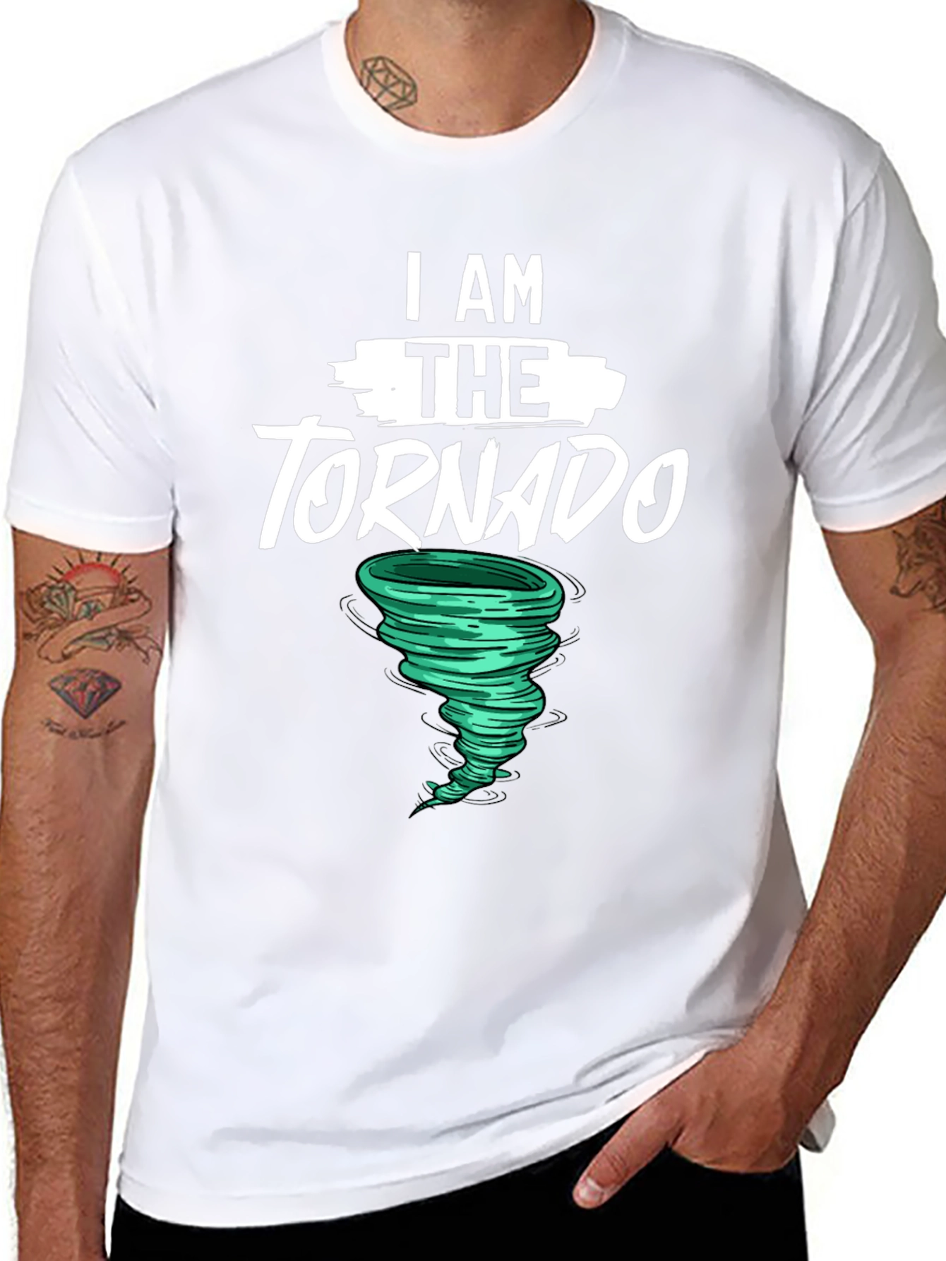 I AM THE TORNADO Graphic Tee - Black