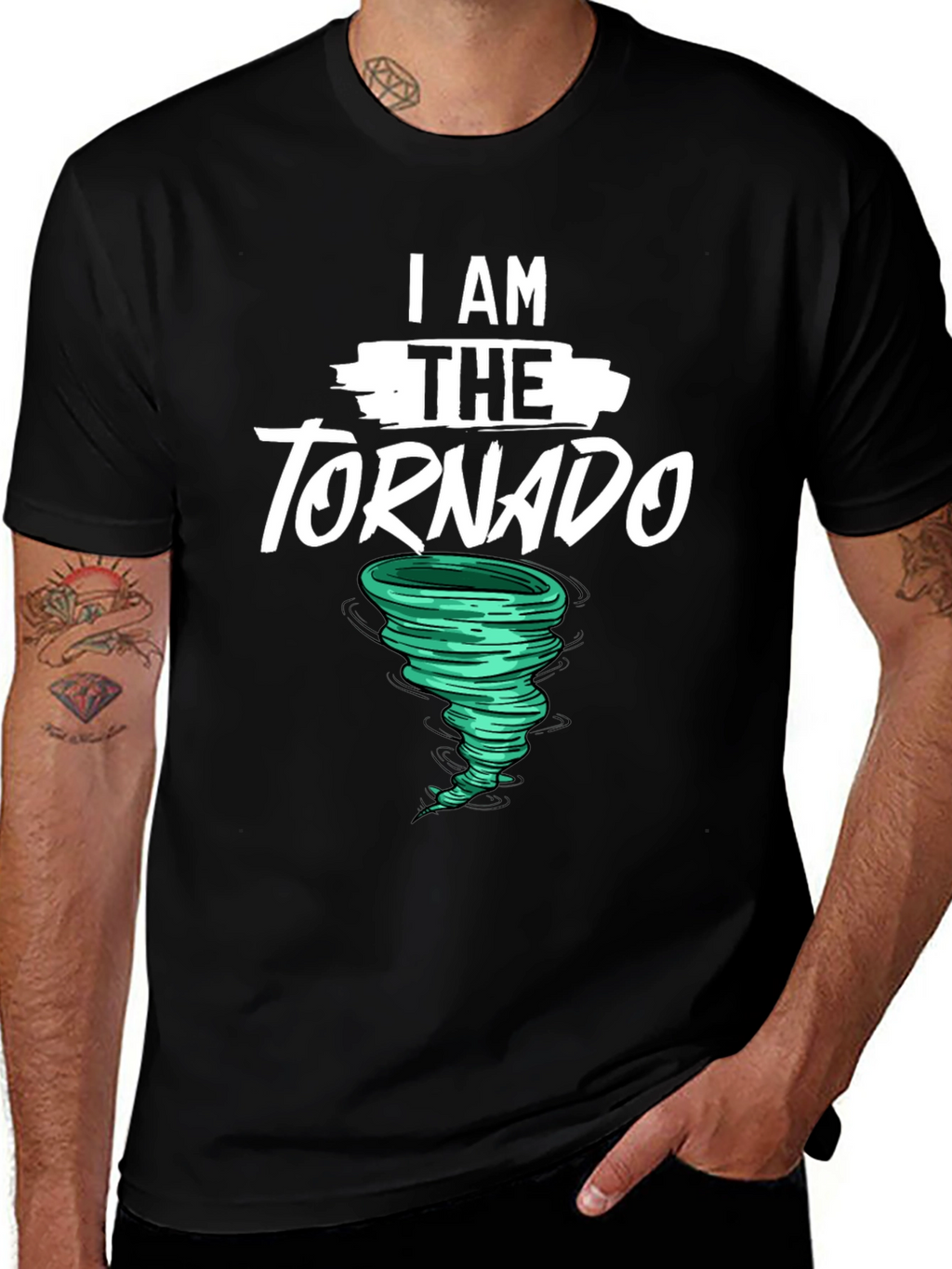 I AM THE TORNADO Graphic Tee - Black