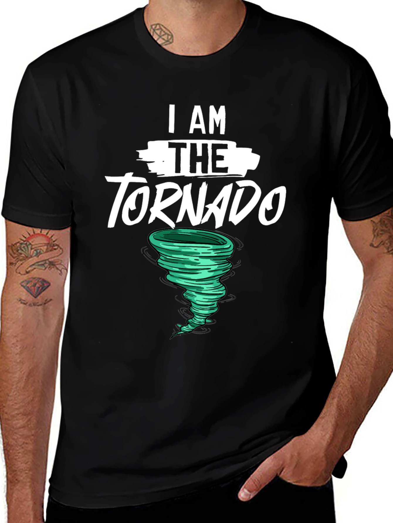 I AM THE TORNADO Graphic Tee - Black