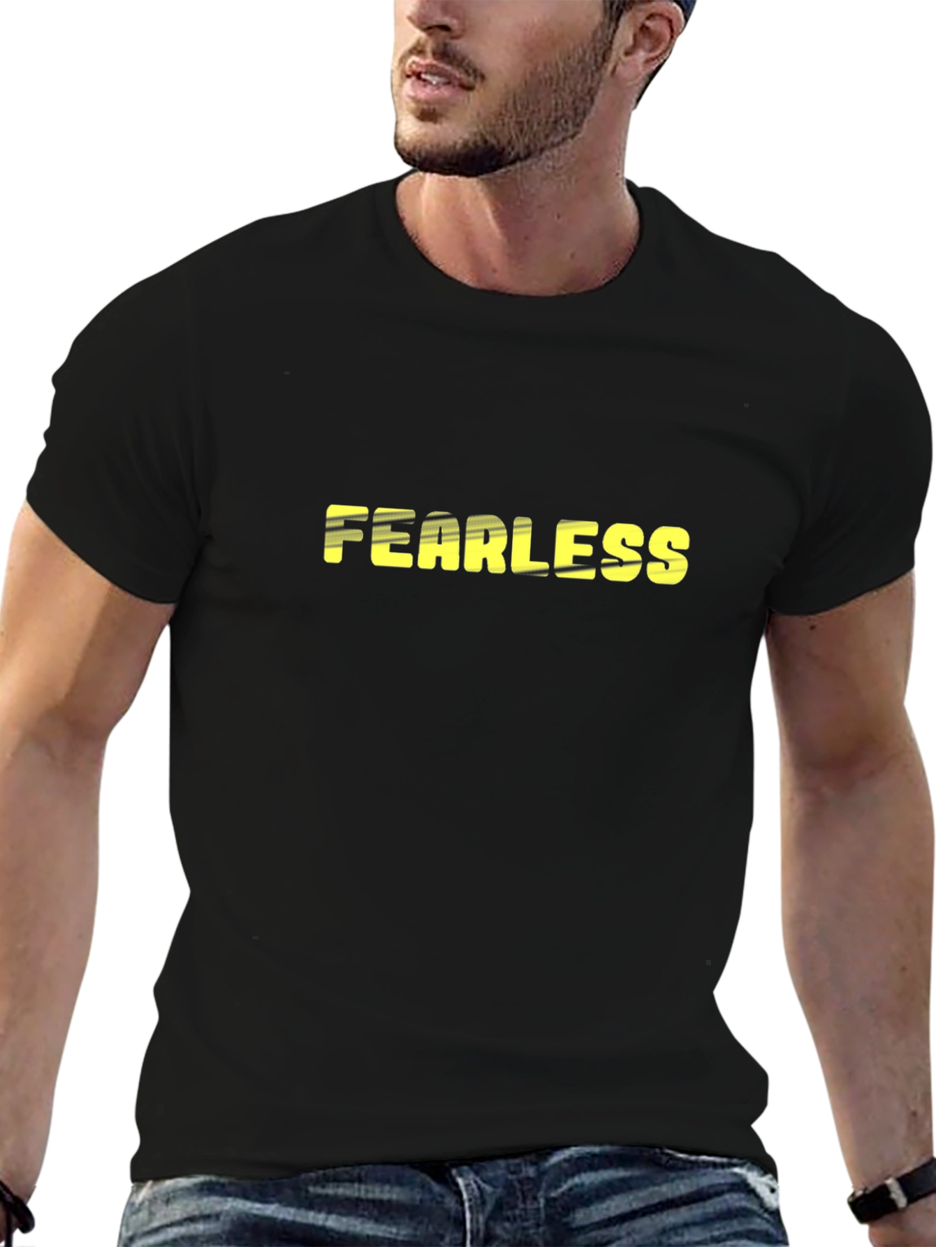 Fearless Black T-Shirt - Bold Statement Tee