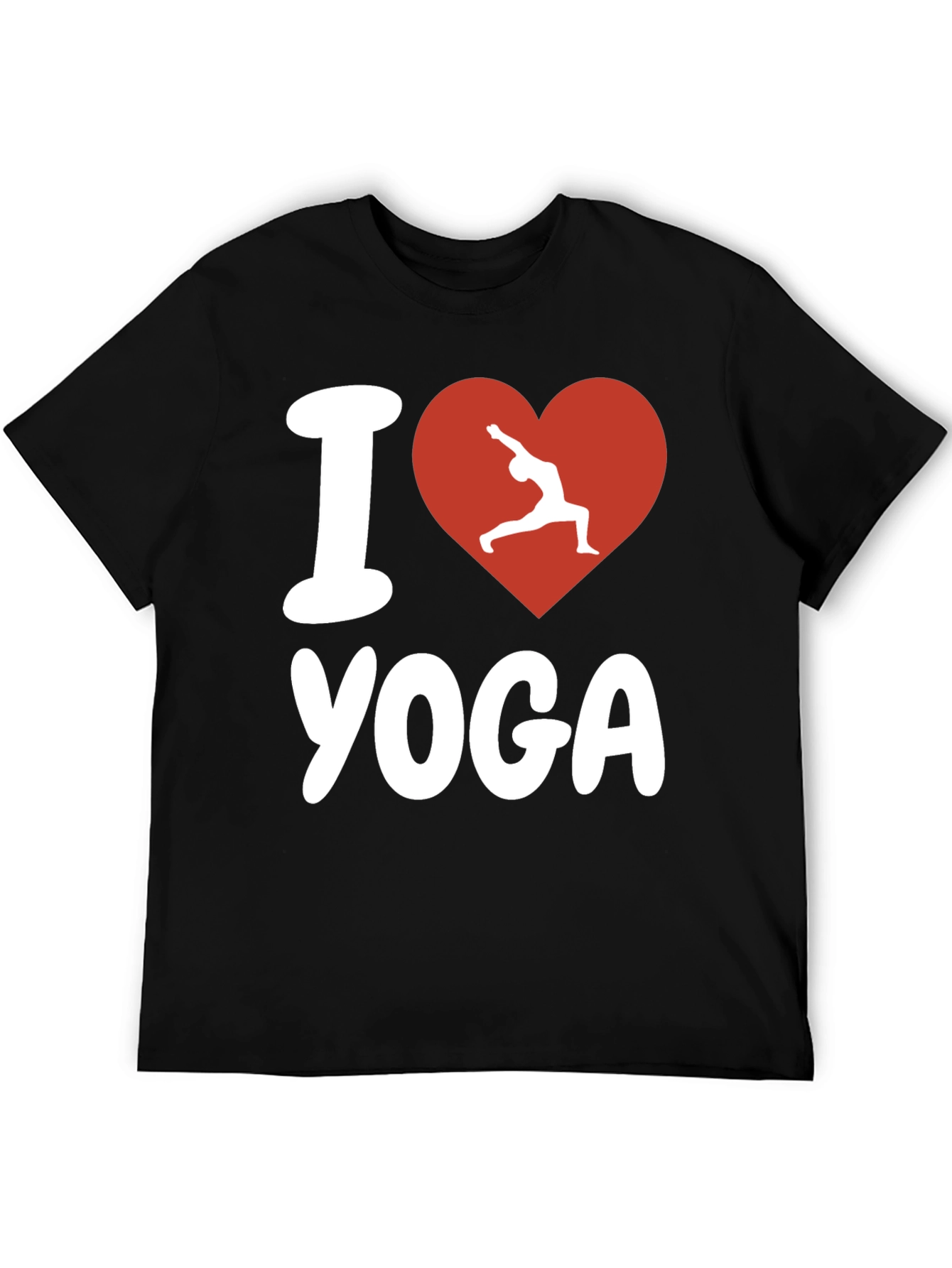 I Love Yoga Graphic Tee - Black Unisex T-Shirt