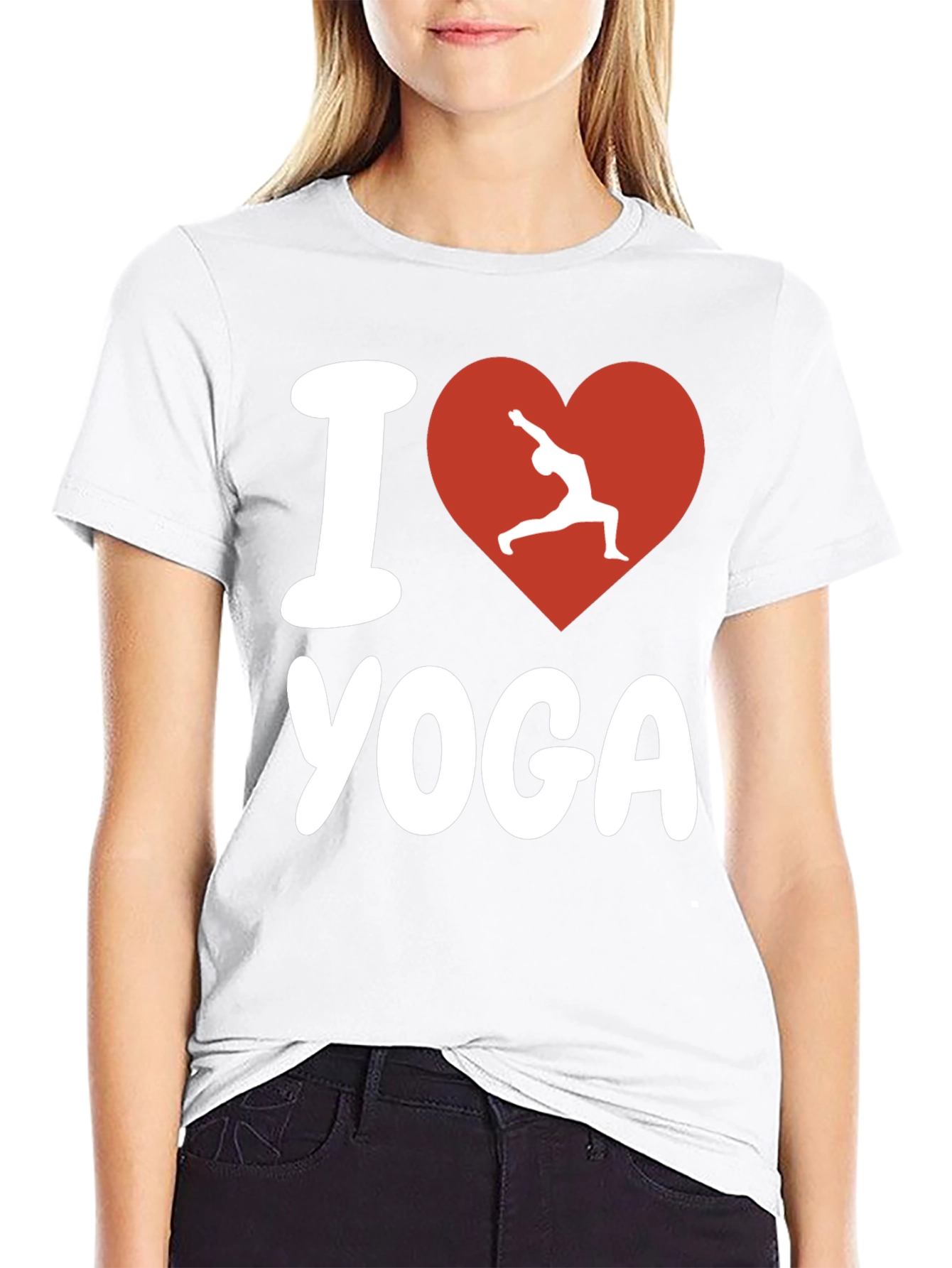 I Love Yoga Graphic Tee - Black Unisex T-Shirt