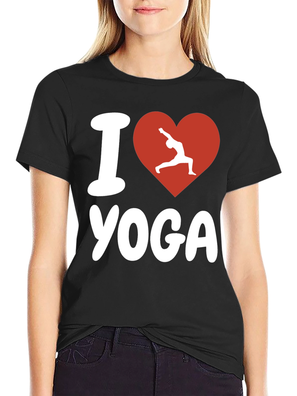 I Love Yoga Graphic Tee - Black Unisex T-Shirt