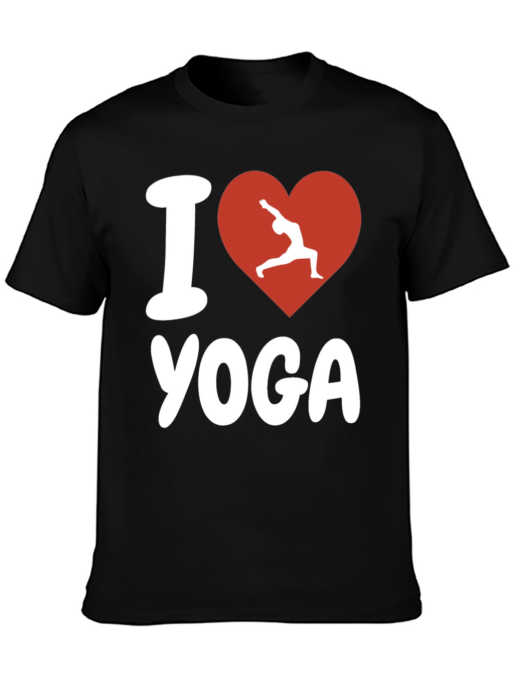 I Love Yoga Graphic Tee - Black Unisex T-Shirt