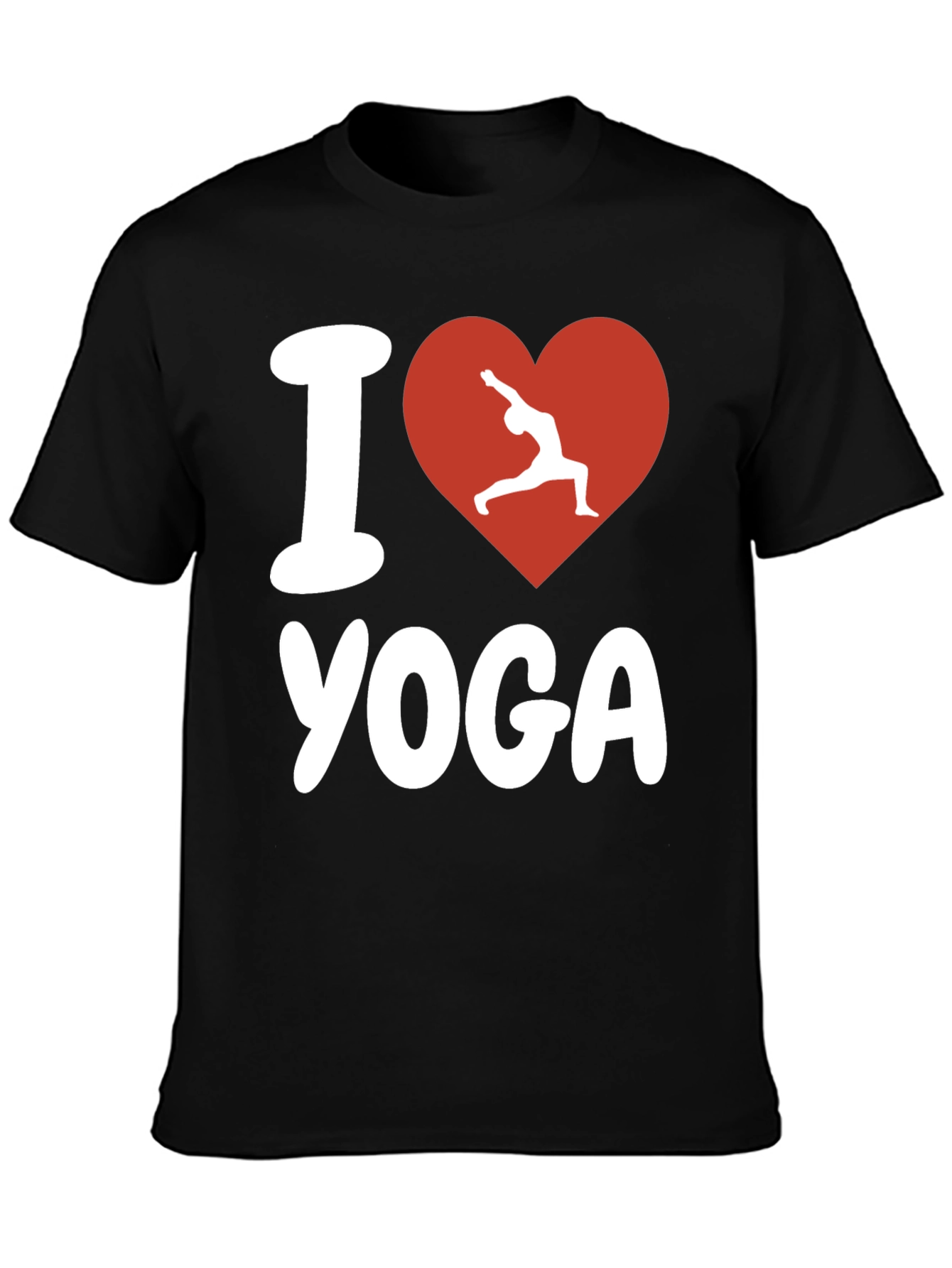 I Love Yoga Graphic Tee - Black Unisex T-Shirt