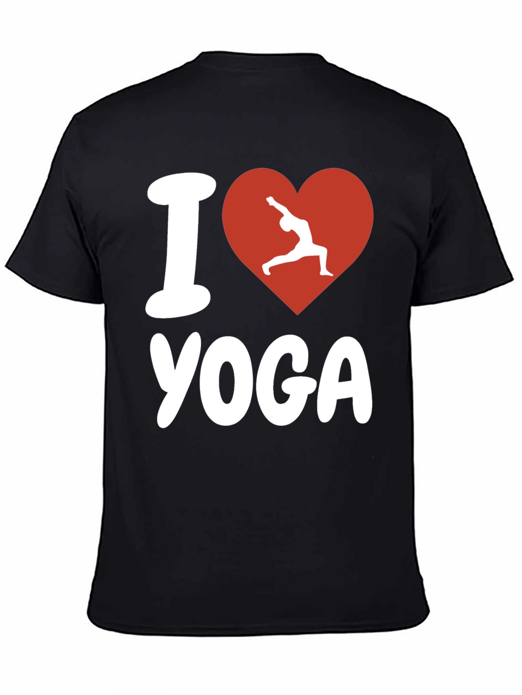 I Love Yoga Graphic Tee - Black Unisex T-Shirt