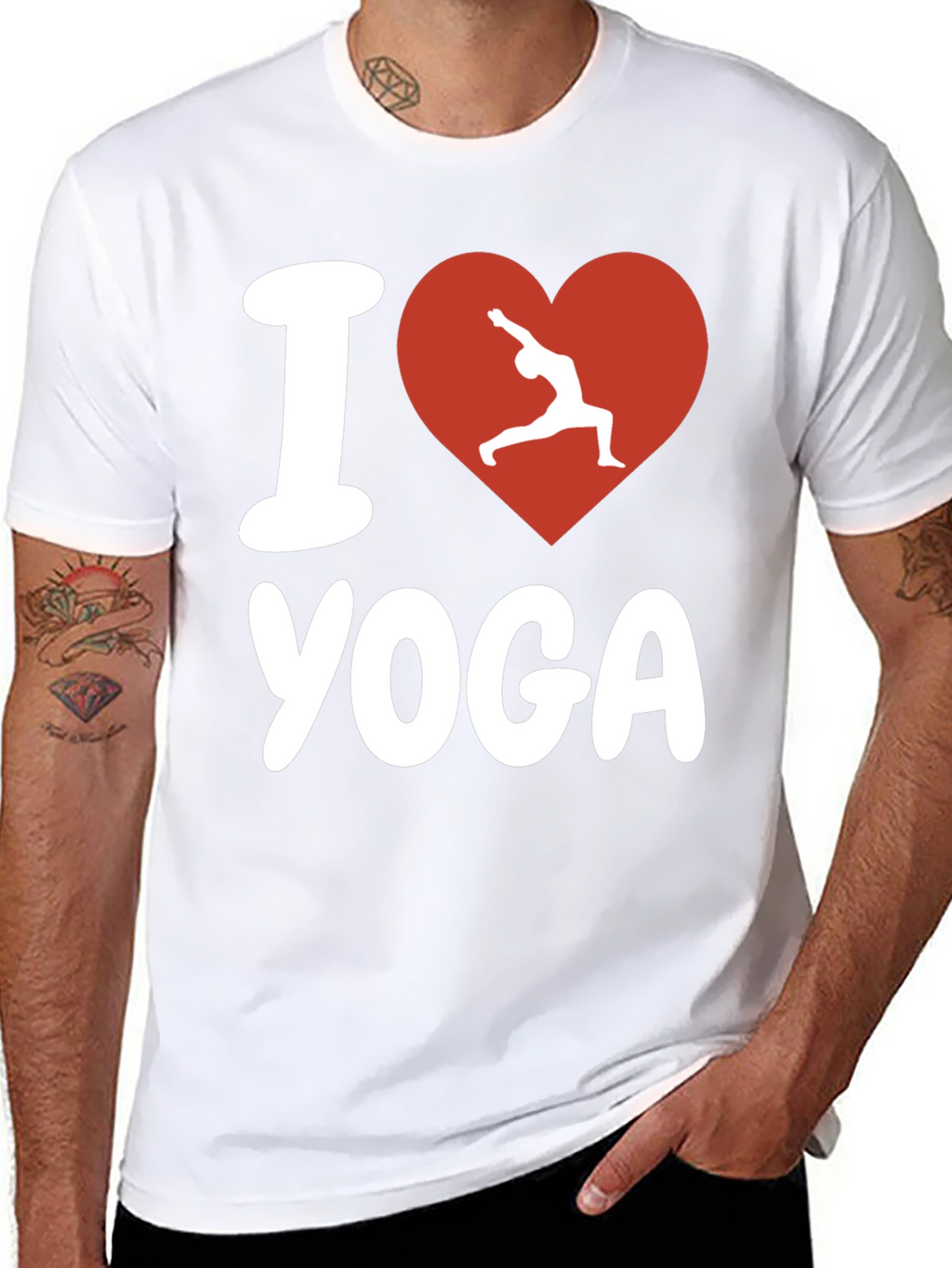 I Love Yoga Graphic Tee - Black Unisex T-Shirt