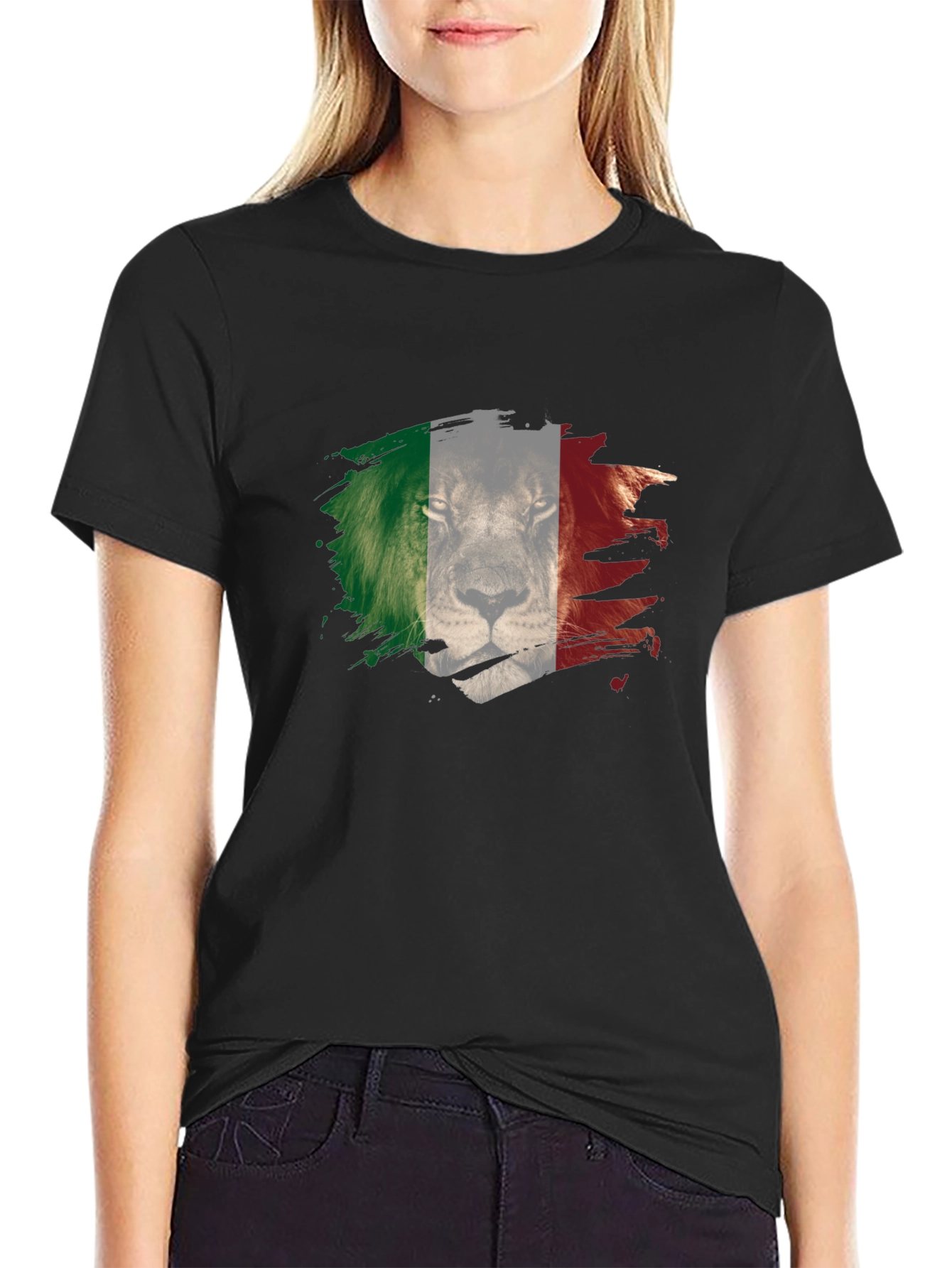 Lion Italy Flag Mens T-Shirt
