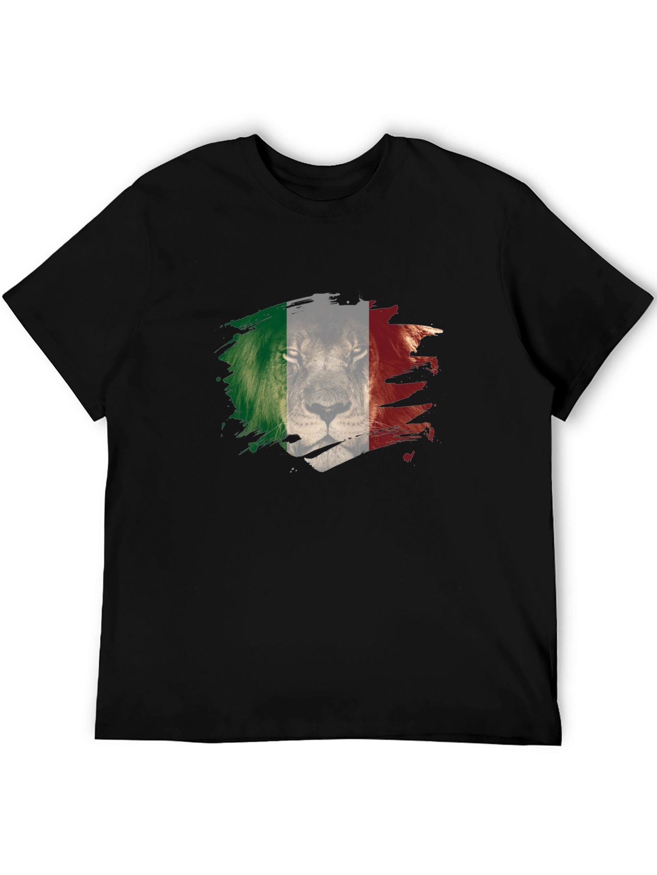 Lion Italy Flag Mens T-Shirt