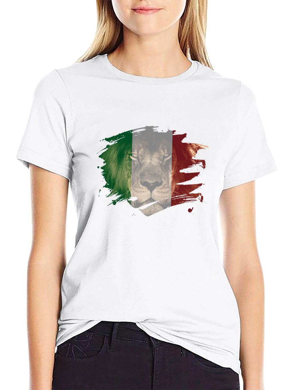 Lion Italy Flag Mens T-Shirt