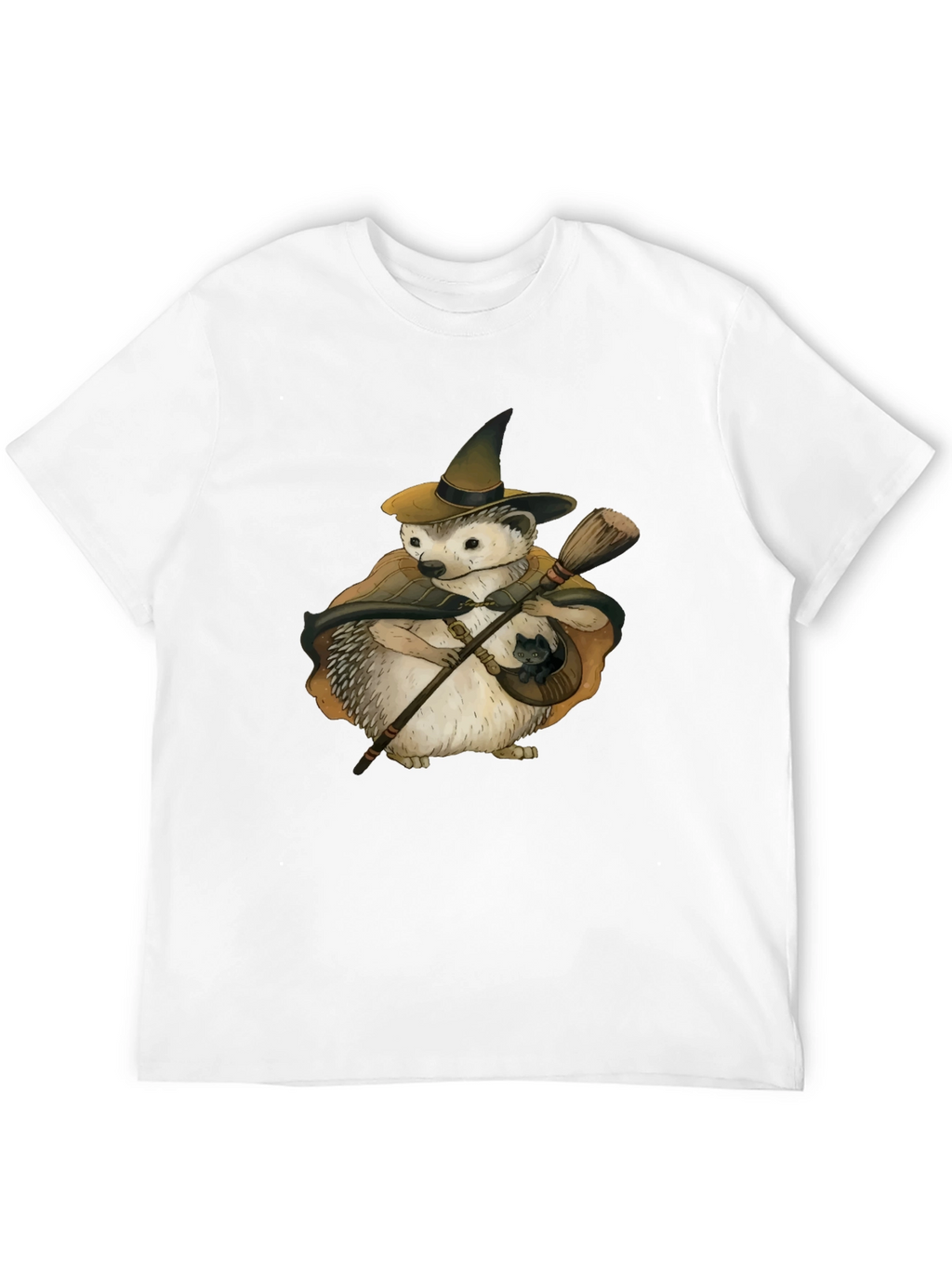 Whimsical Hedgehog Witch T-Shirt
