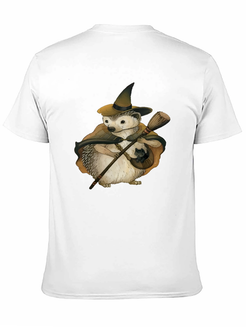 Whimsical Hedgehog Witch T-Shirt