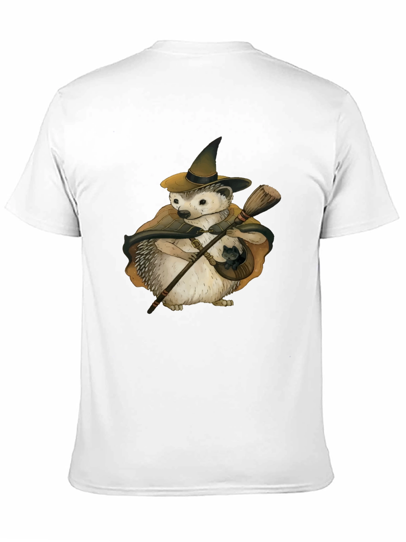 Whimsical Hedgehog Witch T-Shirt