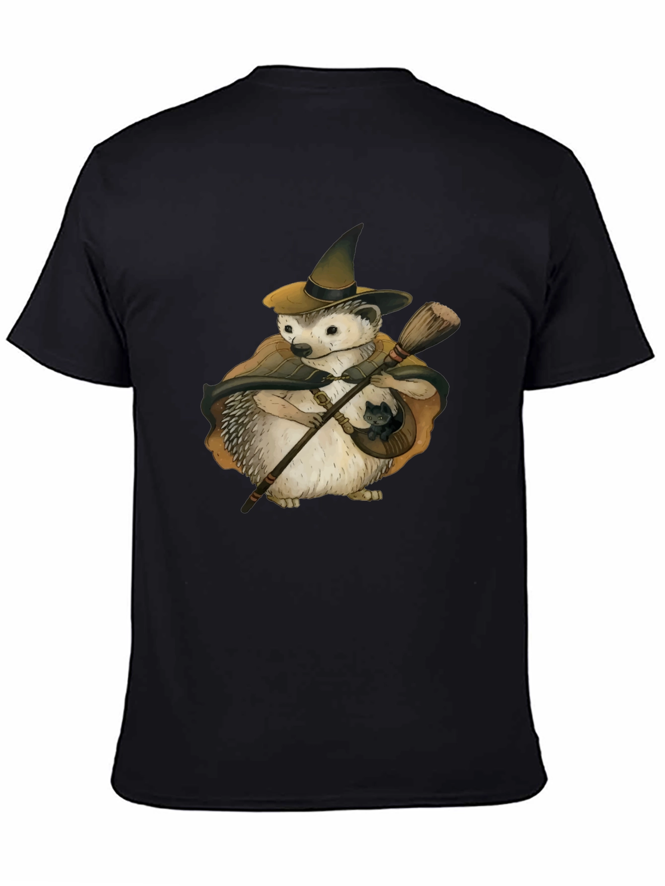 Whimsical Hedgehog Witch T-Shirt