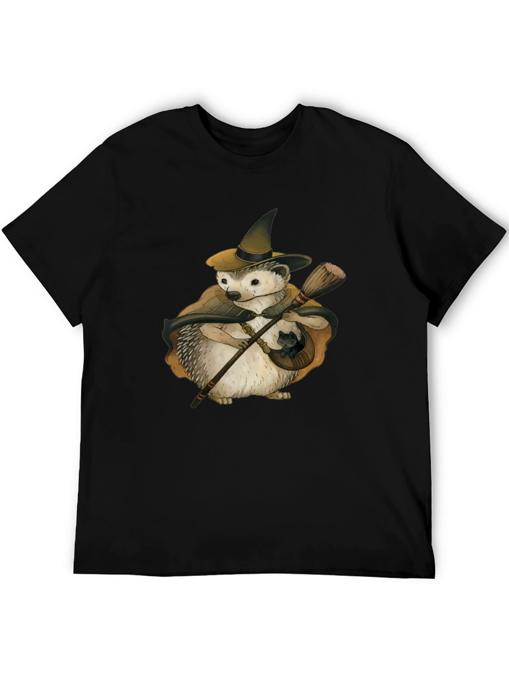 Whimsical Hedgehog Witch T-Shirt