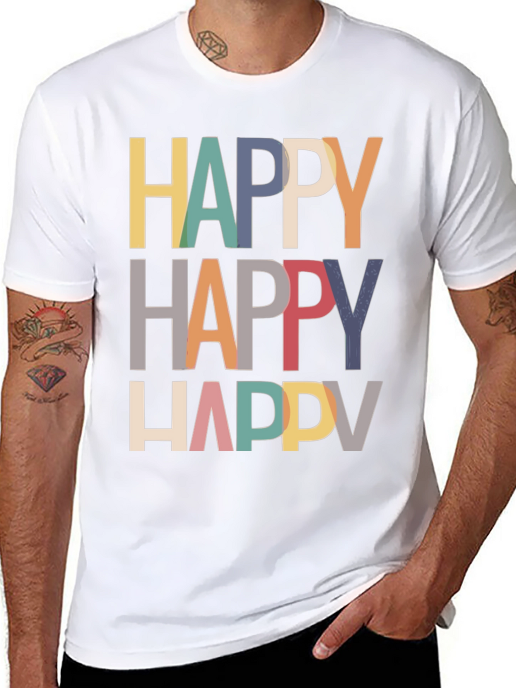 Happy Graphic Tee - Modern Fun T-Shirt
