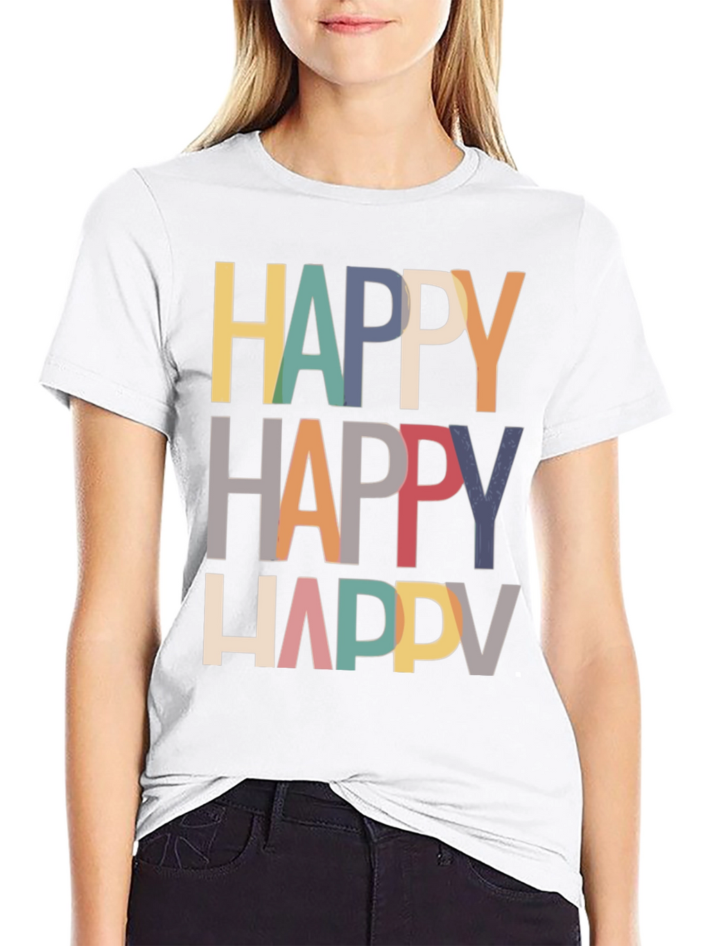 Happy Graphic Tee - Modern Fun T-Shirt