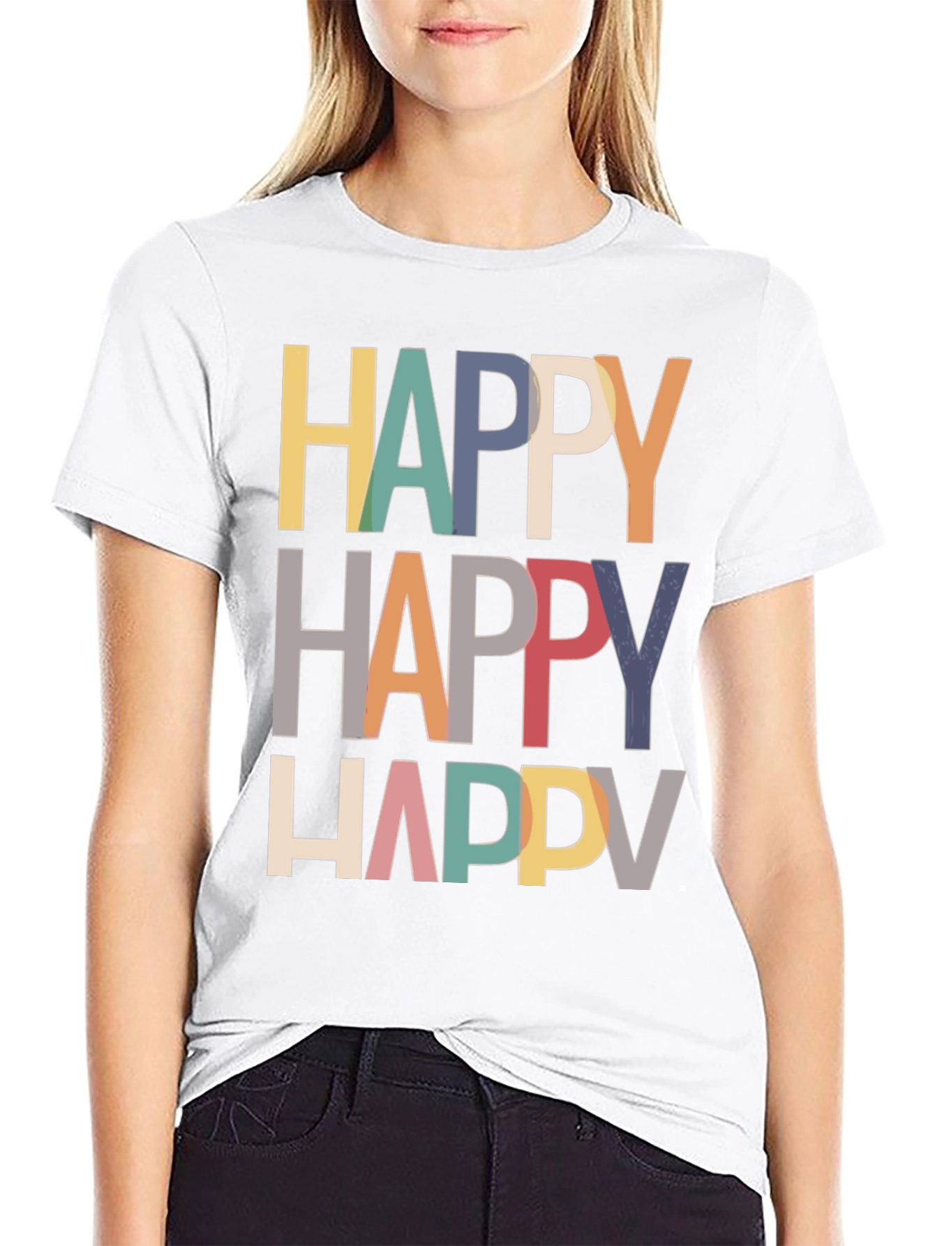 Happy Graphic Tee - Modern Fun T-Shirt