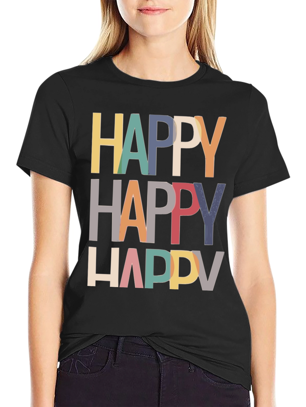 Happy Graphic Tee - Modern Fun T-Shirt