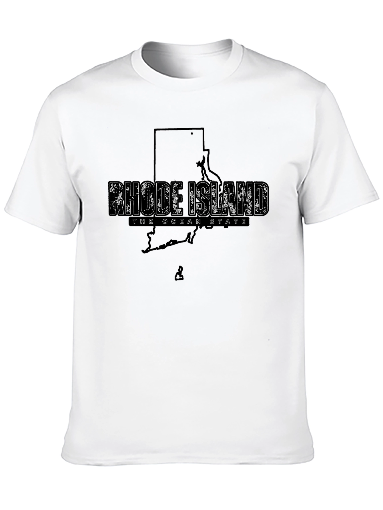 Rhode Island State Map T-Shirt - The Ocean State