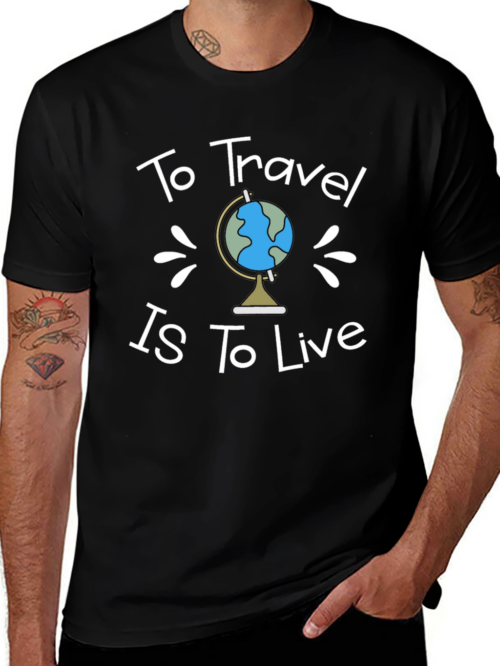 To Travel is To Live Black T-Shirt