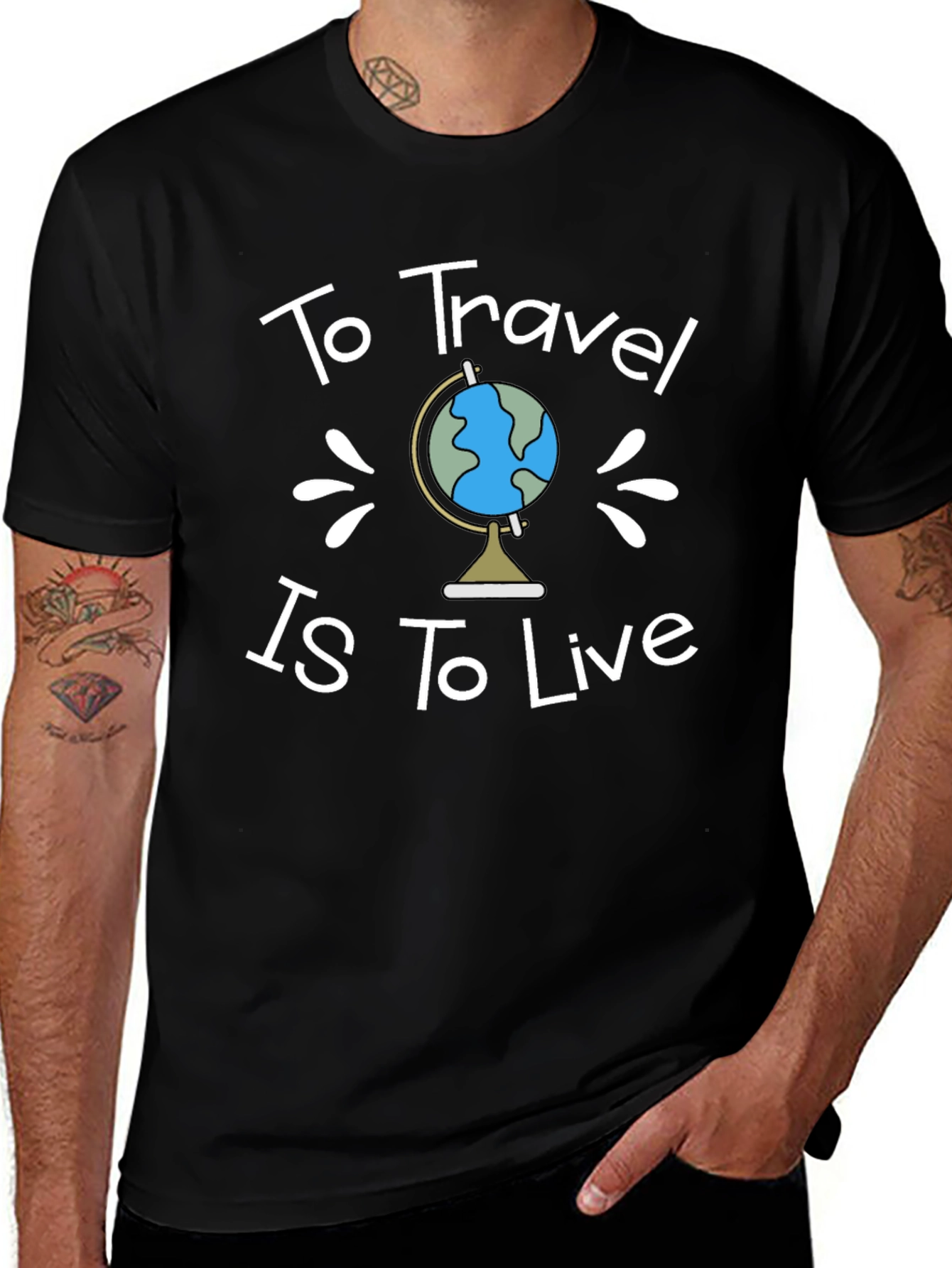 To Travel is To Live Black T-Shirt