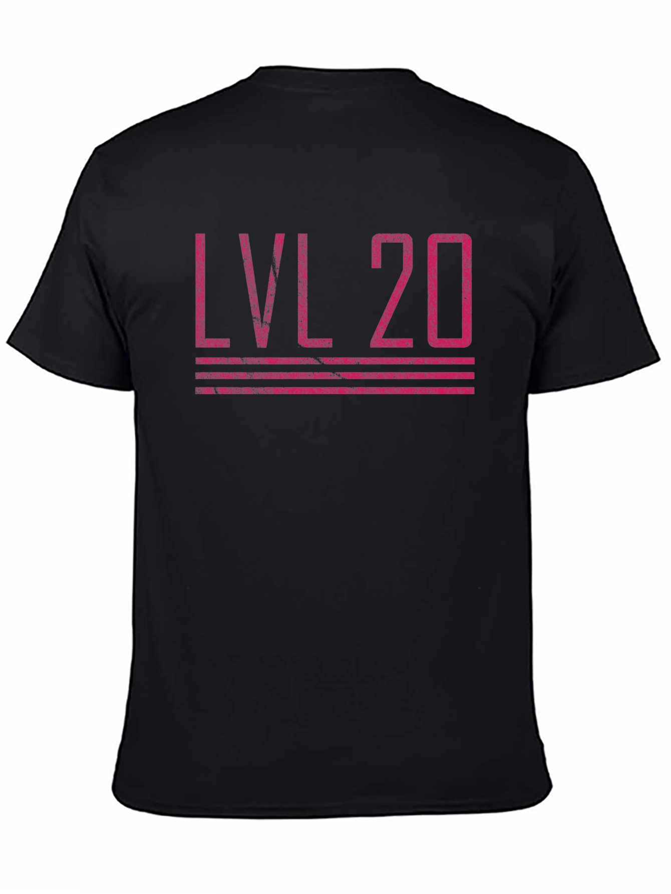 Level 20 Gamer T-Shirt - Black Cotton Blend
