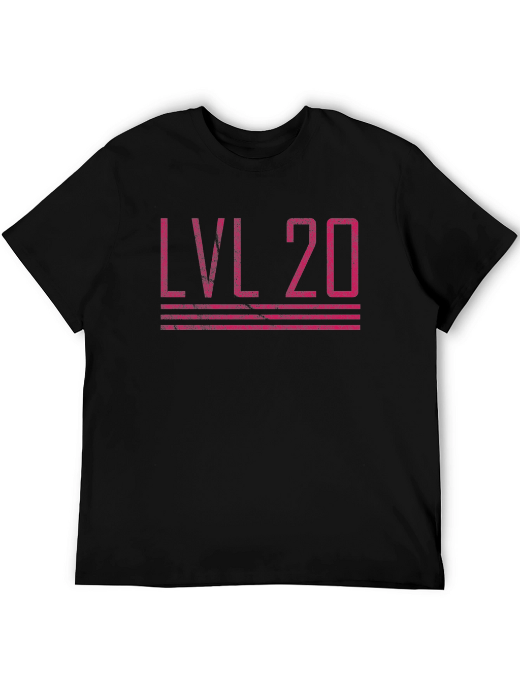Level 20 Gamer T-Shirt - Black Cotton Blend