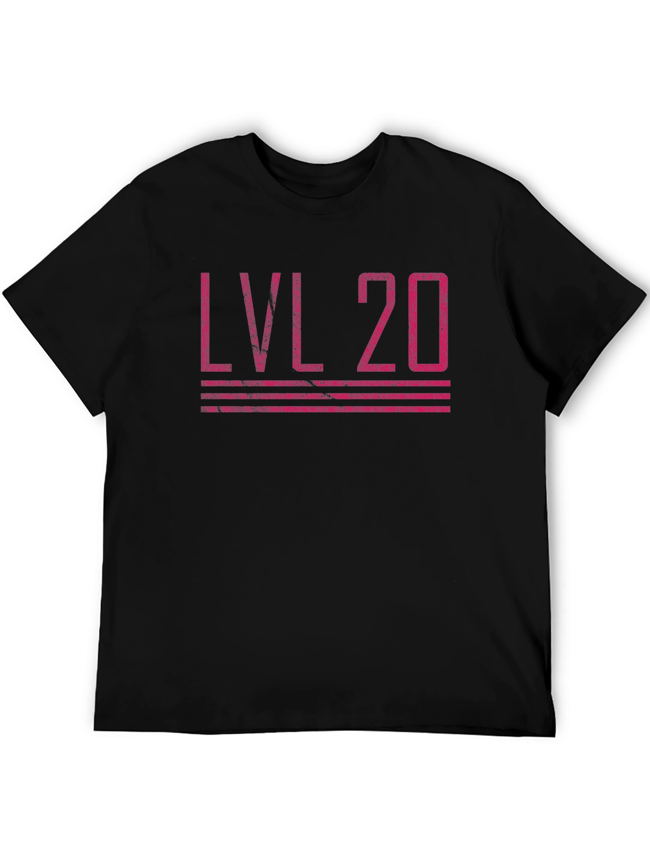 Level 20 Gamer T-Shirt - Black Cotton Blend