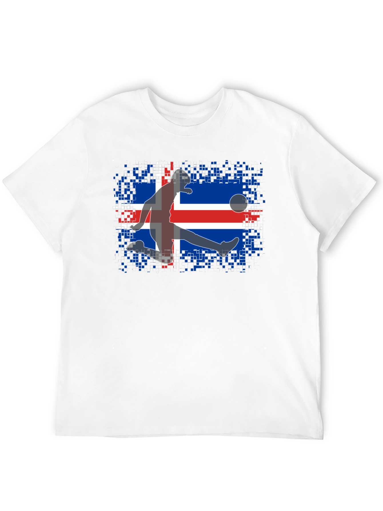 Iceland Soccer Flag Graphic T-Shirt