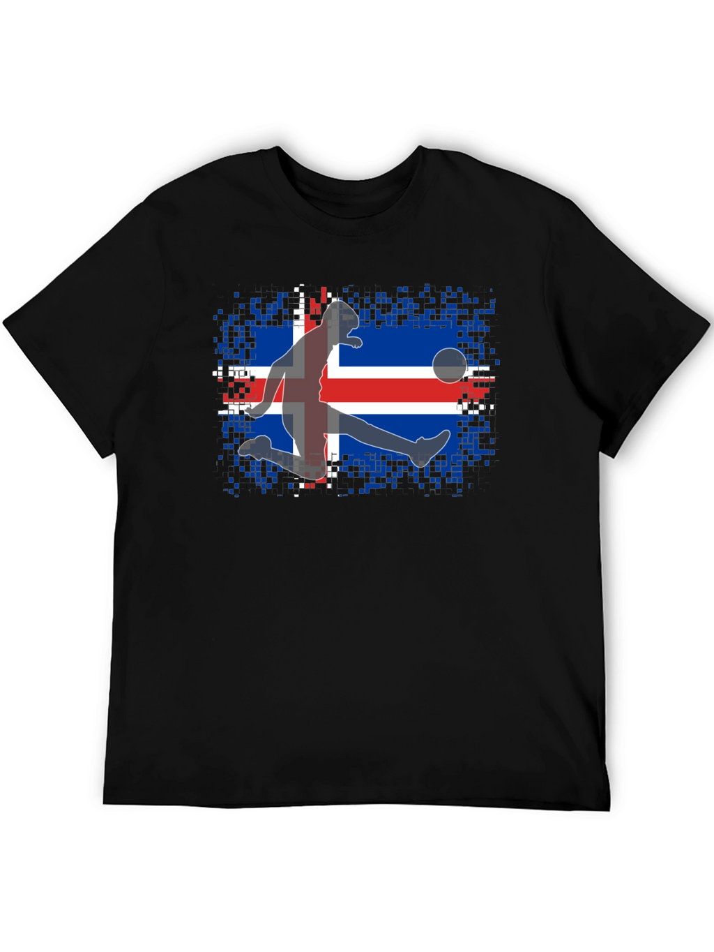 Iceland Soccer Flag Graphic T-Shirt