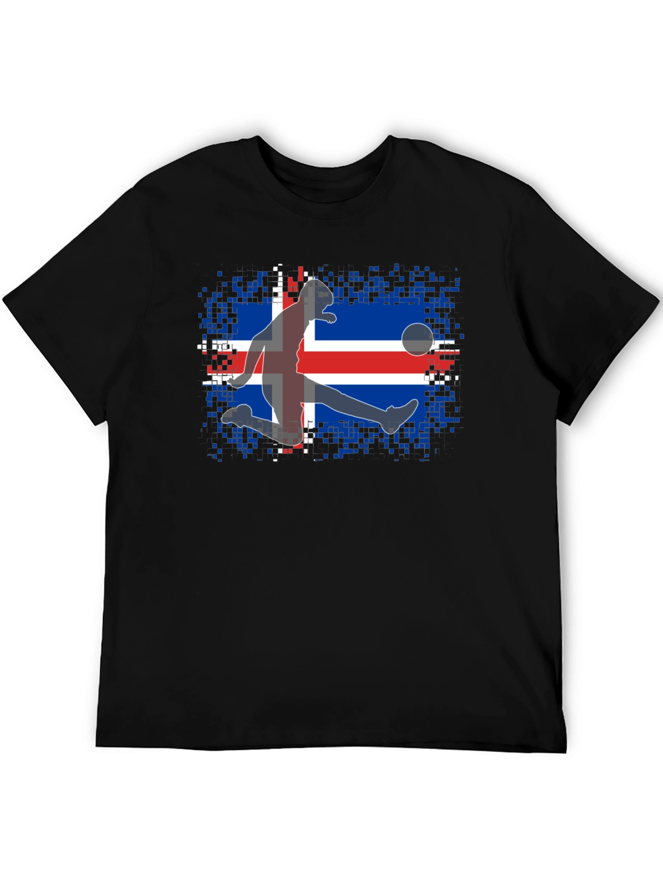 Iceland Soccer Flag Graphic T-Shirt