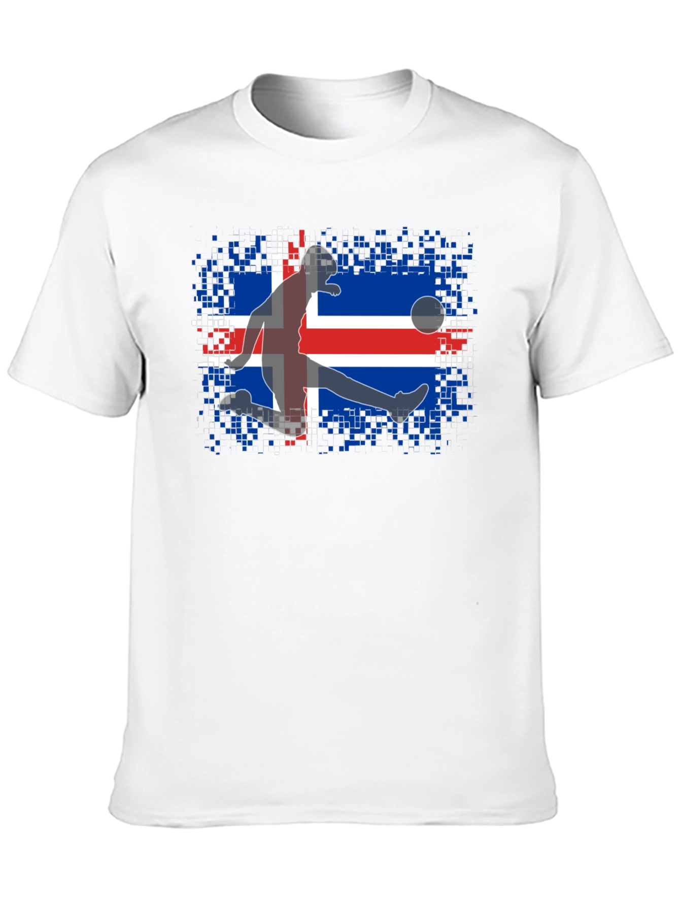 Iceland Soccer Flag Graphic T-Shirt
