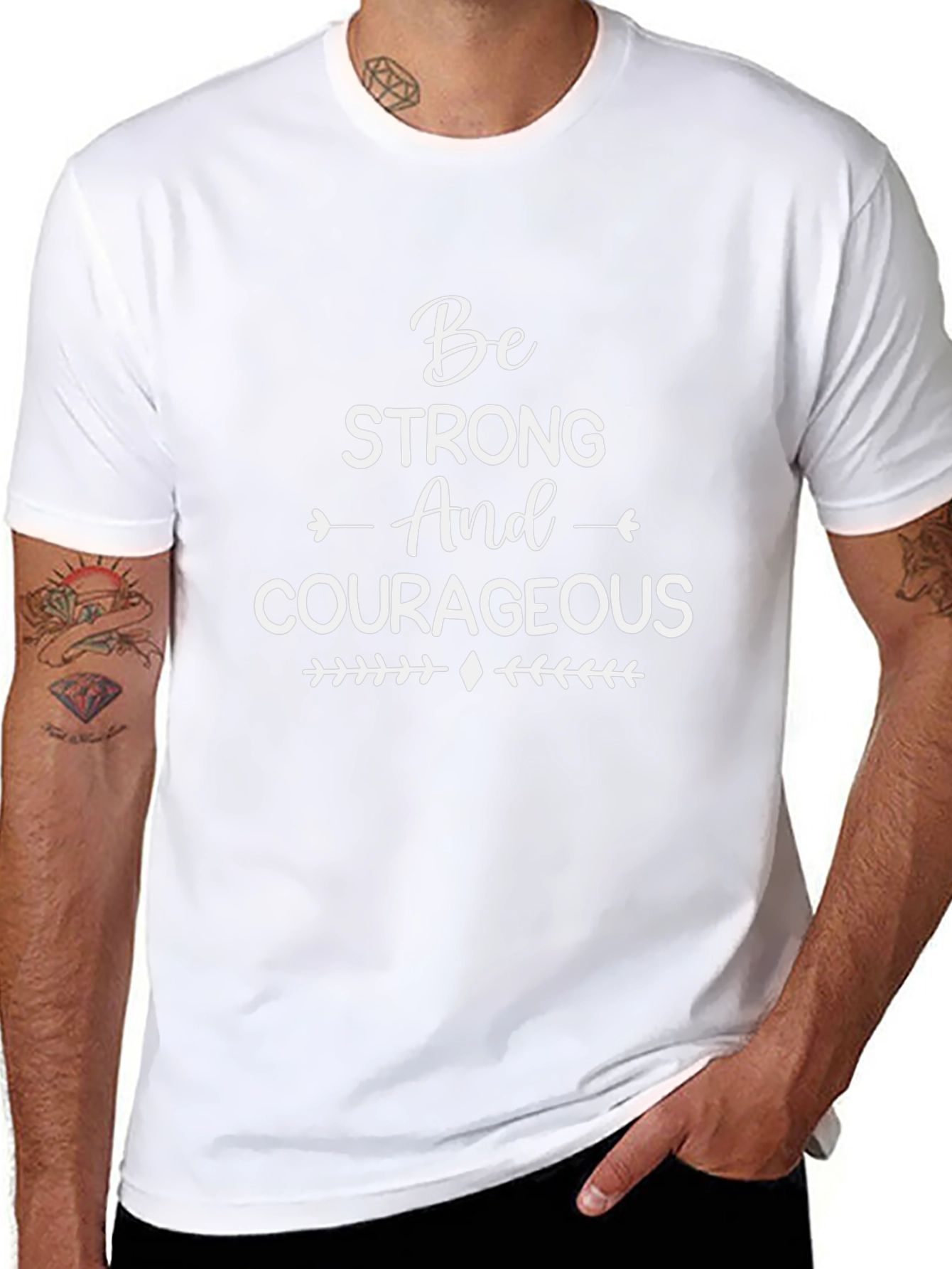Be Strong & Courageous Graphic T-Shirt