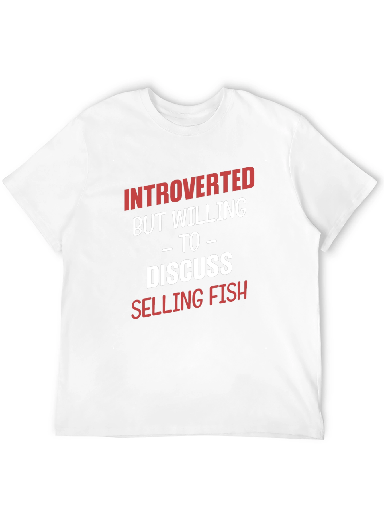 Introverted Selling Fish Graphic T-Shirt