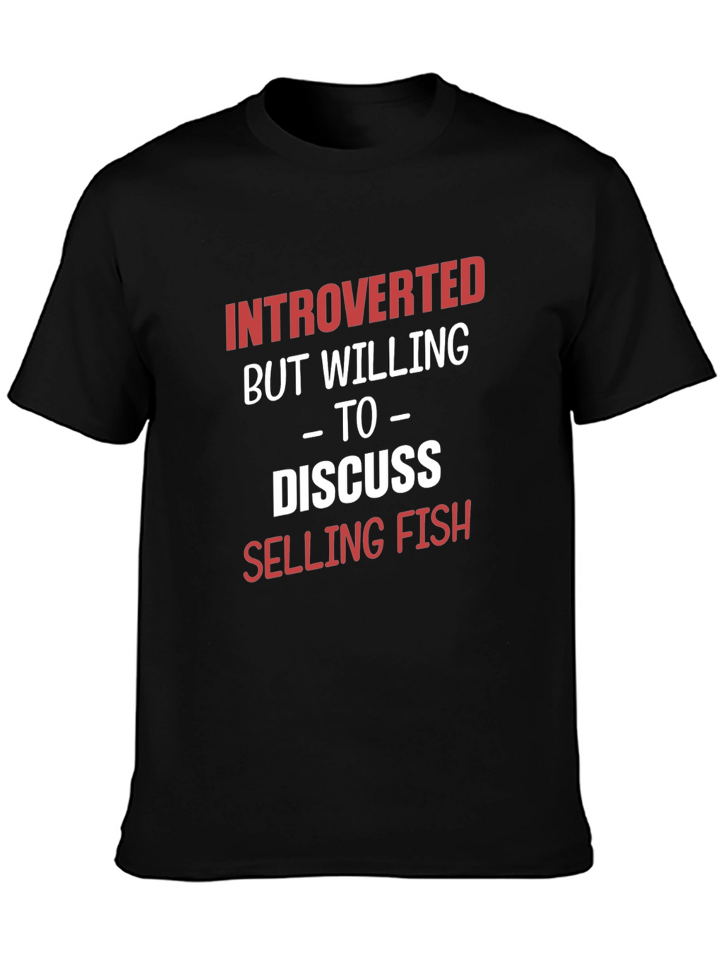 Introverted Selling Fish Graphic T-Shirt