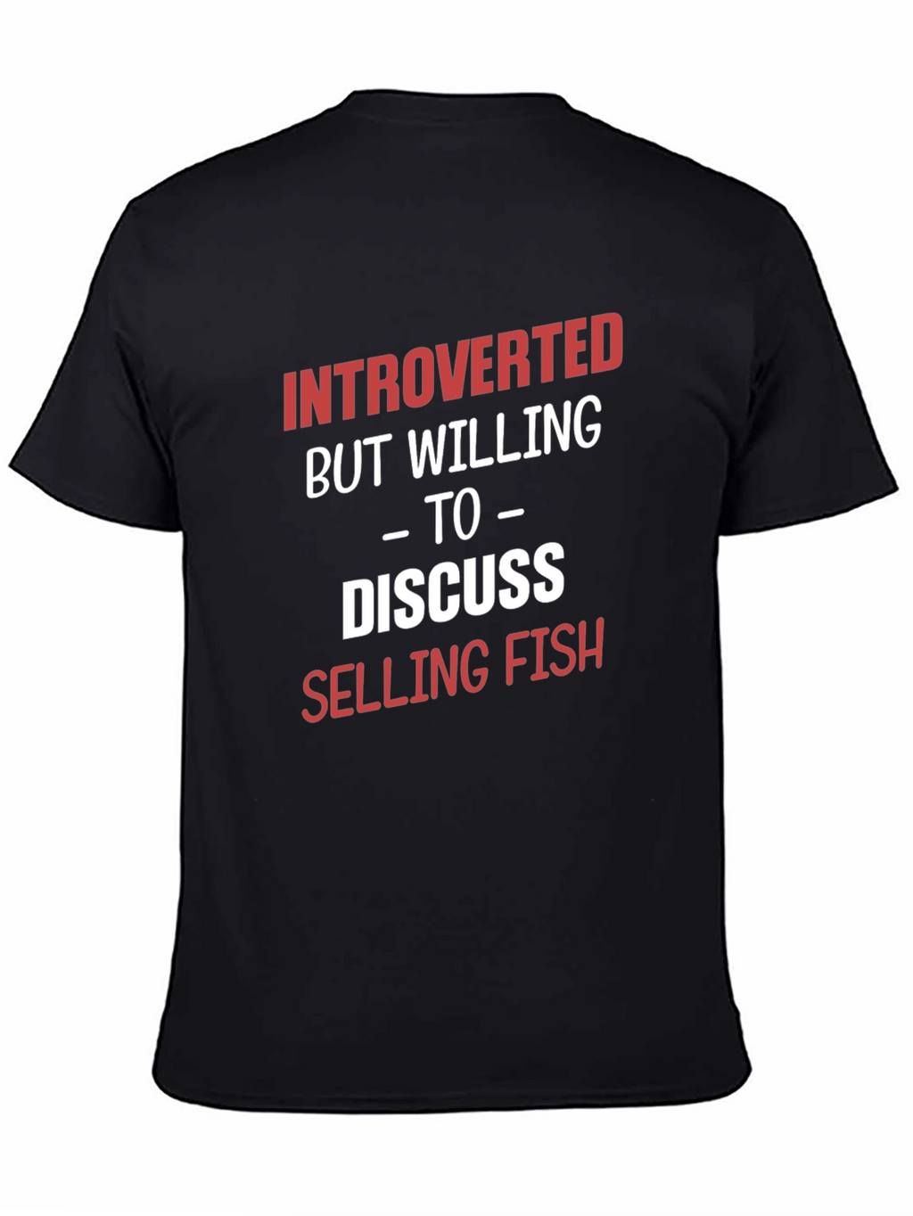 Introverted Selling Fish Graphic T-Shirt