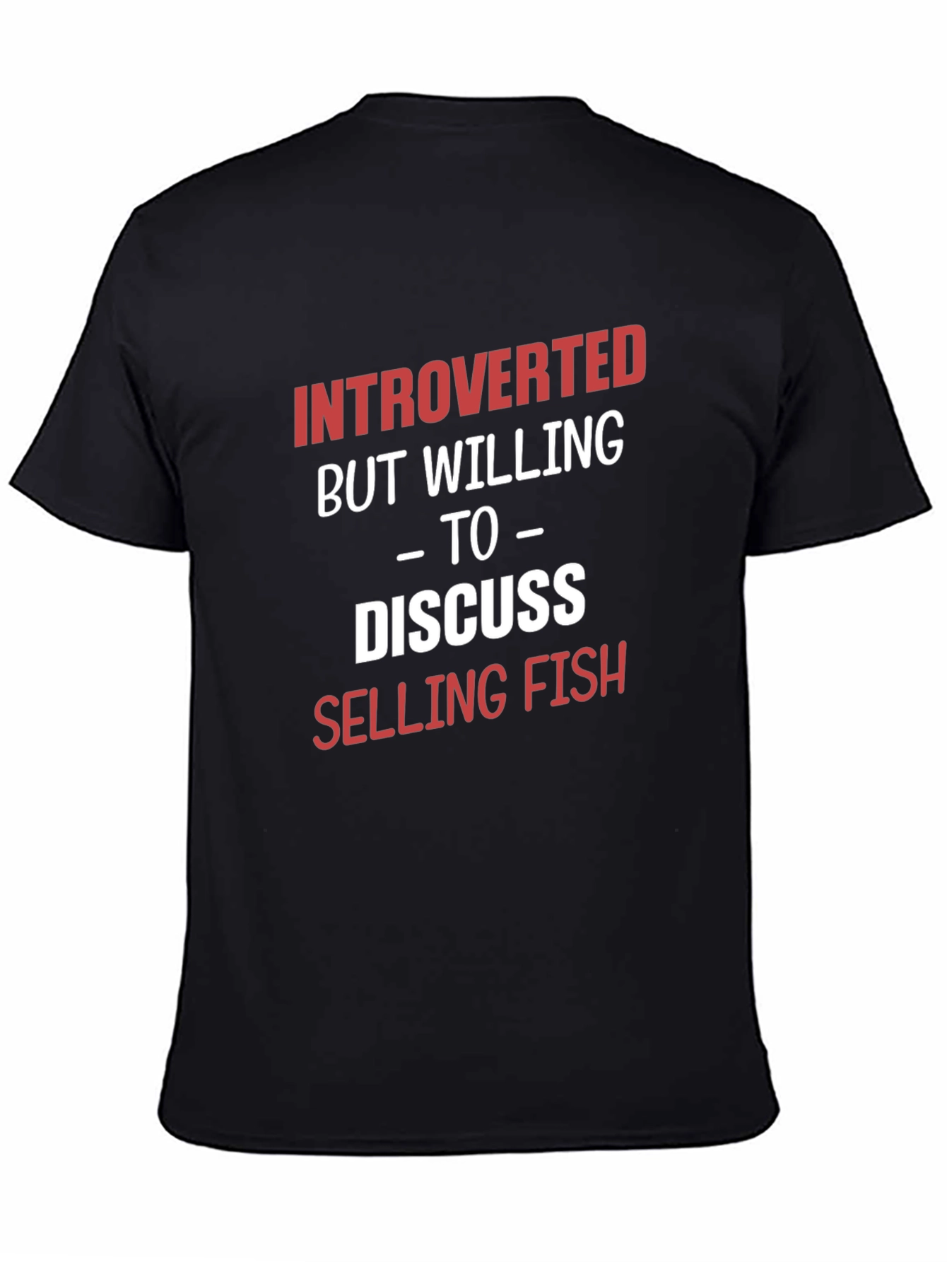 Introverted Selling Fish Graphic T-Shirt