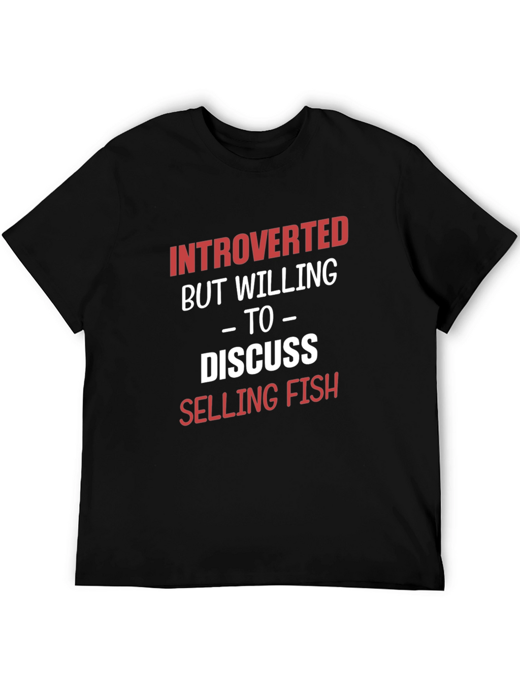 Introverted Selling Fish Graphic T-Shirt